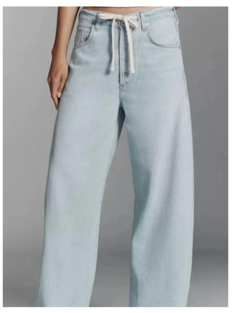 CITIZENS OF HUMANITY - Brynn Drawstring Waist Wide Leg Jeans, Size 31